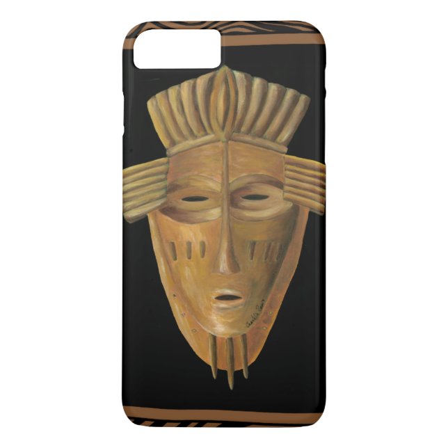 Pantrering av afrikansk mask av Chariklia Zarris Case-Mate iPhone Skal (Baksida)