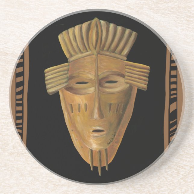 Pantrering av afrikansk mask av Chariklia Zarris Underlägg (Framsidan)