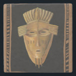 Pantrering av afrikansk mask av Chariklia Zarris Underlägg Sten<br><div class="desc">Chariklia Zarris skapade den här målningen av en afrikansk mask. Många av dessa masker används vid ceremonier så att en gemenskap av människor kan kommunicera med avlidna förfäder eller djurens andning. För in lite traditionell afrikansk kultur i ditt hem!</div>