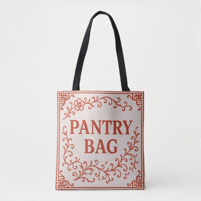 "PANTRY BAG" - CHINOISERIE TOTE TYGKASSE (Framsida)