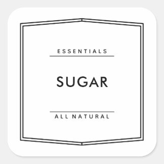 Pantry-etikett-etikett Fyrkantigt Klistermärke