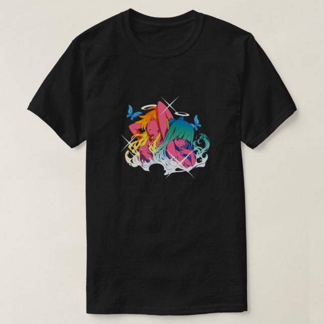 Panty and Stocking (V2) Passande T Shirt (Design framsida)