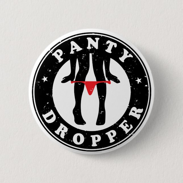 Panty Dropper Anpassningsbar-cut Vinyl Sticker Knapp (Framsida)