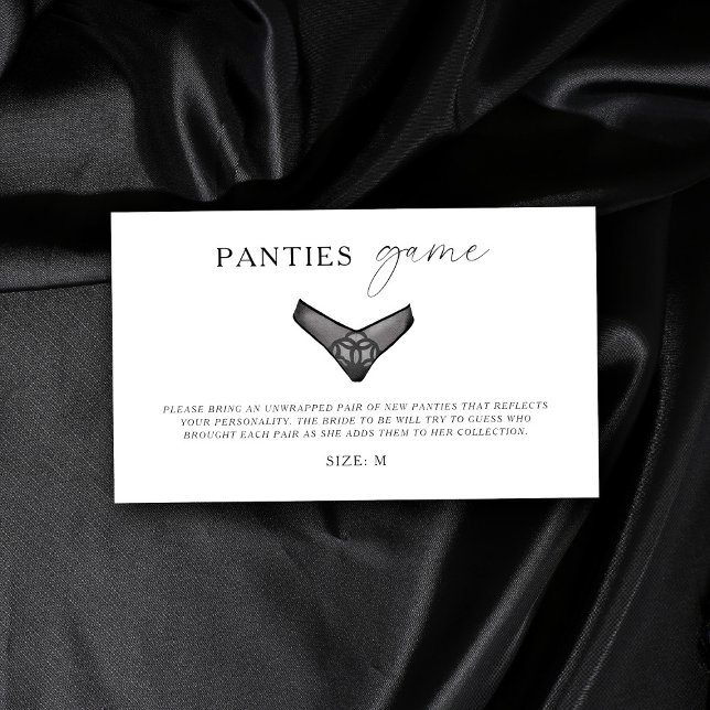 Panty Game Möhippa Bachelorette Lingerie Tilläggskort (Skapare uppladdad)