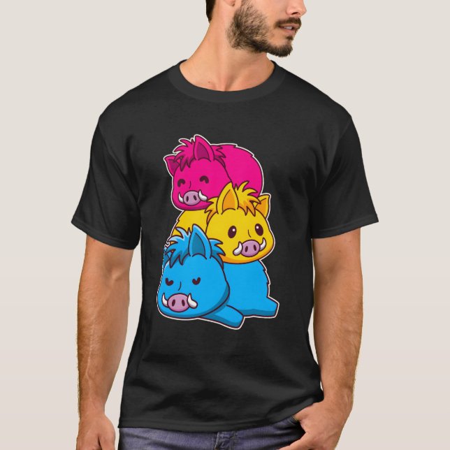 Panuala Pridets Flagga Vild Boars T Shirt (Framsida)