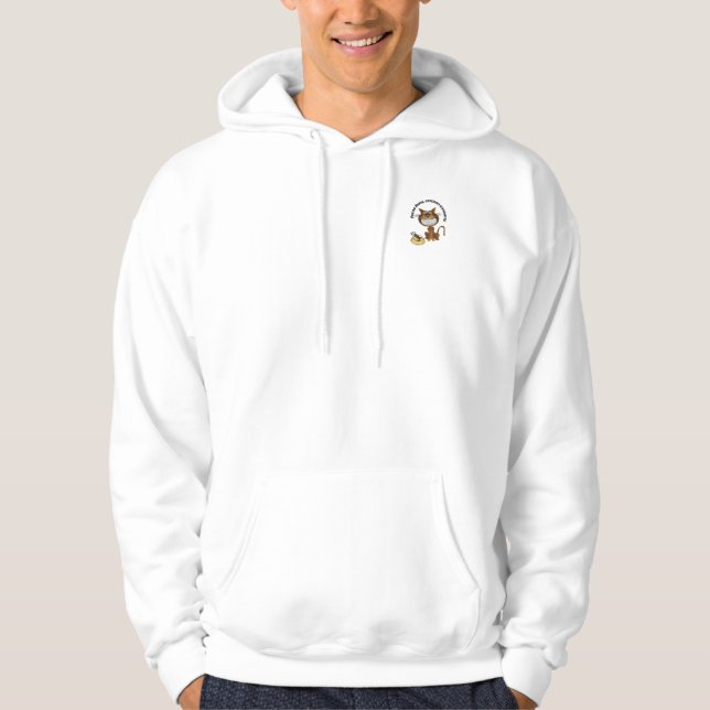 panza llena corazon contento  hoodie (Framsida)