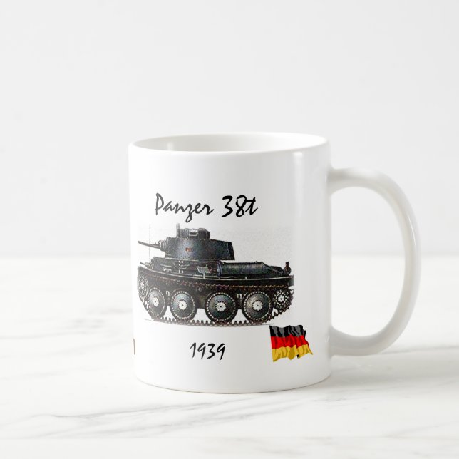 Panzer 38t - Tank för WW II Kaffemugg (Höger)