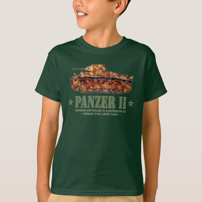 Panzer II A2 Världskrig Two German Light Tank WWII T Shirt (Framsida)
