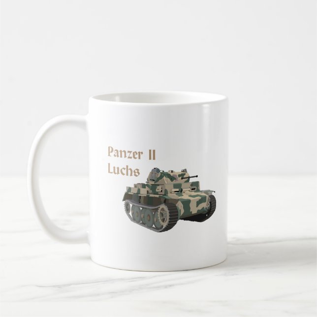 Panzer II Luchs German WW2 Battle Tank Kaffemugg (Vänster)