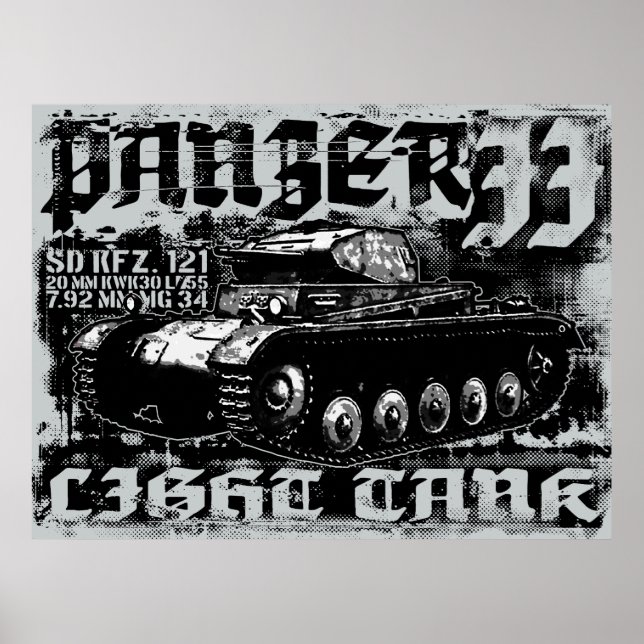Panzer II Skriv ut Poster (Framsidan)