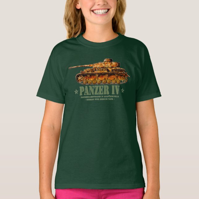 Panzer IV D Tysk Medeltung Stridsvagn Andra Världs T Shirt (Framsida)