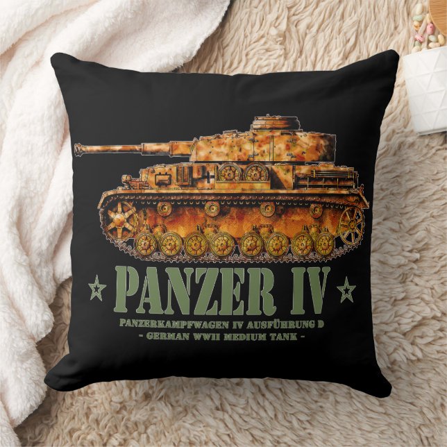 Panzer IV D-Världskrig Två tyska MEDELDAGS-Tanken  Kudde (Filt)