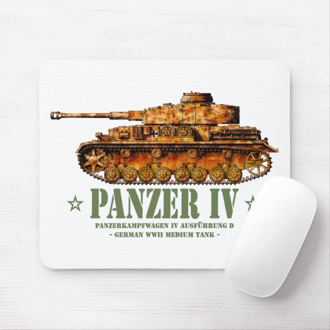 Panzer IV D-Världskrig Två tyska MEDELDAGS-Tanken  Musmatta (Med mus)