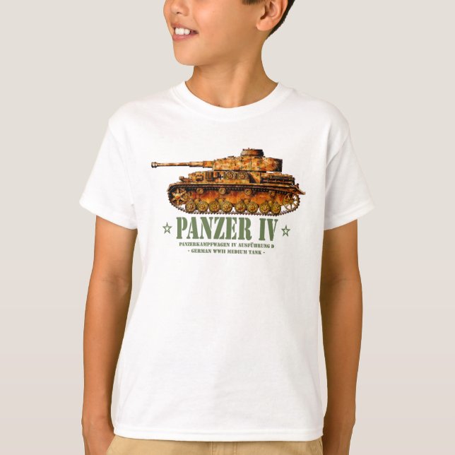 Panzer IV D-Världskrig Två tyska MEDELDAGS-Tanken  T Shirt (Framsida)