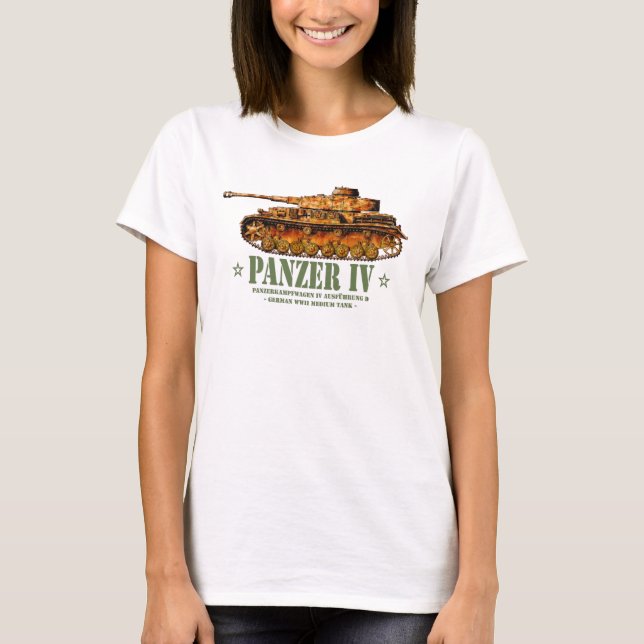Panzer IV D-Världskrig Två tyska MEDELDAGS-Tanken  T Shirt (Framsida)