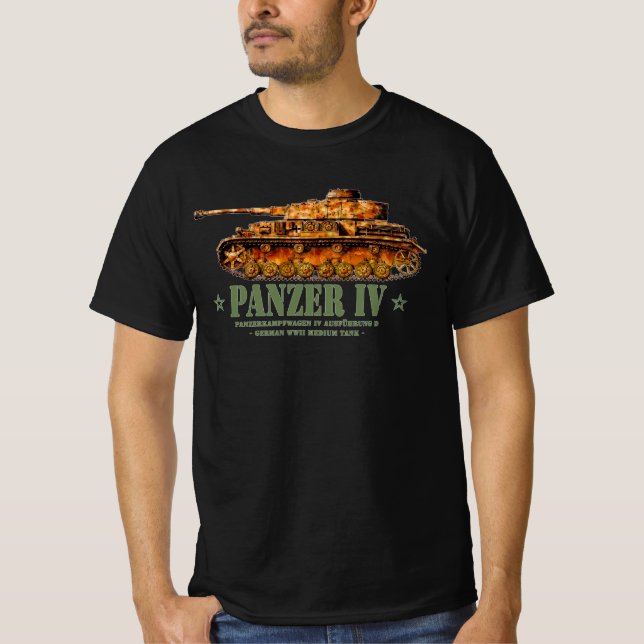 Panzer IV D-Världskrig Två tyska MEDELDAGS-Tanken  T Shirt (Framsida)