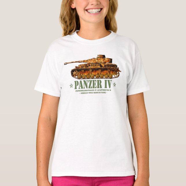 Panzer IV D-Världskrig Två tyska MEDELDAGS-Tanken  T Shirt (Framsida)