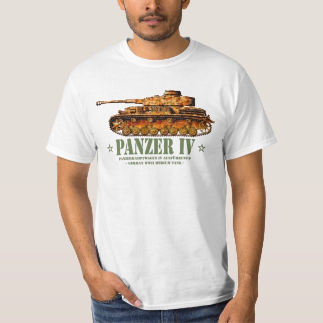 Panzer IV D-Världskrig Två tyska MEDELDAGS-Tanken  T Shirt (Framsida)