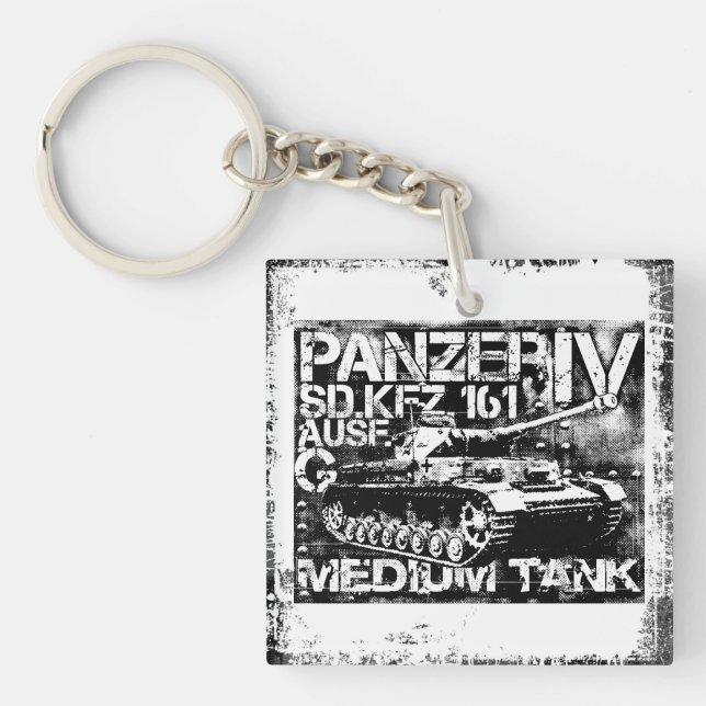 Panzer IV-nyckelkedja (dubbla-sidig) (Framsidan)