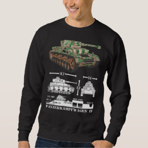 Panzer Iv Ww2 Tyska Tanker - informationsdiagram Lång Ärmad Tröja