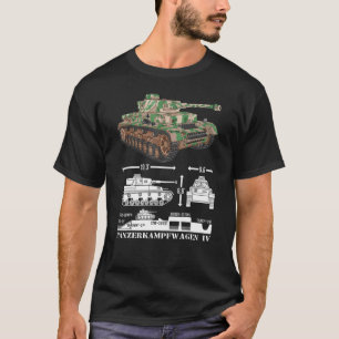 Panzer Iv Ww2 Tyska Tanker - informationsdiagram T Shirt