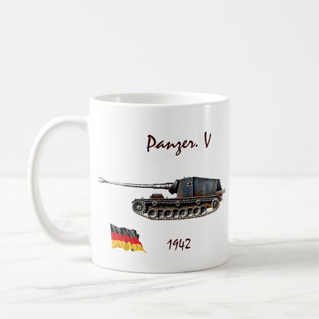 Panzer. V-tank - WW II Kaffemugg (Vänster)