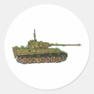 Panzer VI Tiger89 Runt Klistermärke