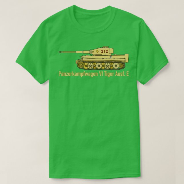 Panzer VI Tiger 1 Tysk WW2-Tank T Shirt (Design framsida)