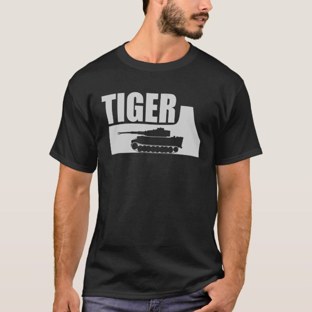 Panzer VI Tiger 1 Tyska WW2 2 T Shirt (Framsida)