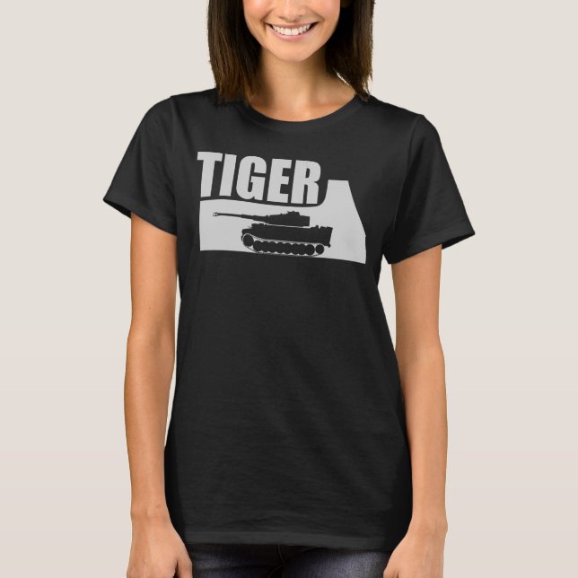 Panzer VI Tiger 1 Tyska WW2 2 T Shirt (Framsida)