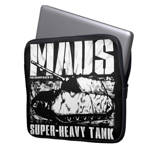 Panzer VIII Maus Neoprene Laptop sleeve 13 tum (Framsidan Vänster)