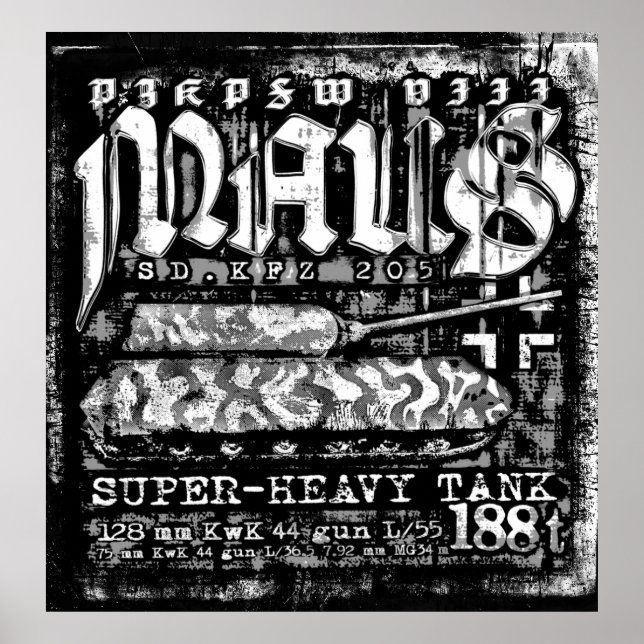 Panzer VIII Maus Poster (Framsidan)