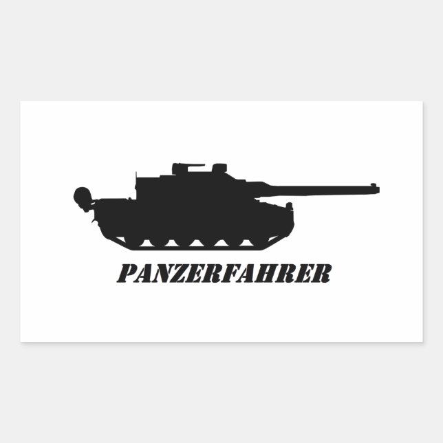 panzerfahrer rektangulärt klistermärke (Framsida)