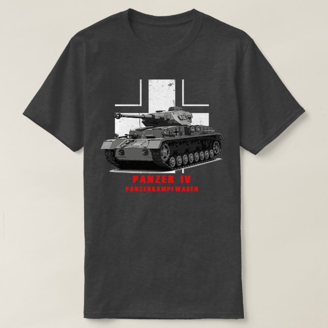 Panzerkampfwagen Panzer IV Militär tank WW2 T Shirt (Design framsida)
