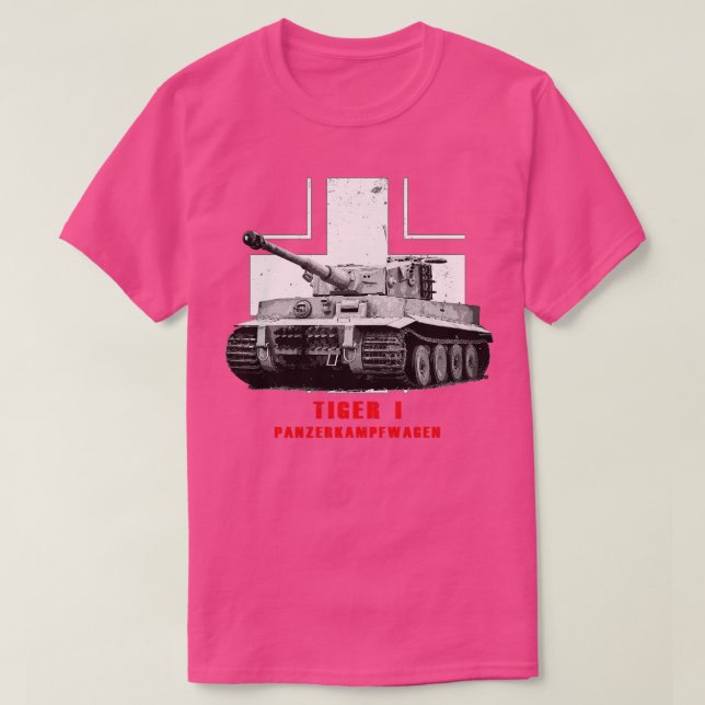 Panzerkampfwagen Tiger I Militär tank WW2 T Shirt (Design framsida)