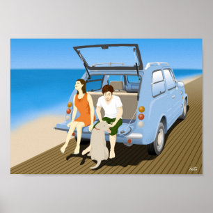 Pao på strand poster