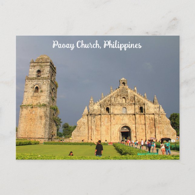 Paoay Church of the Filippinerna vycard Vykort (Framsida)