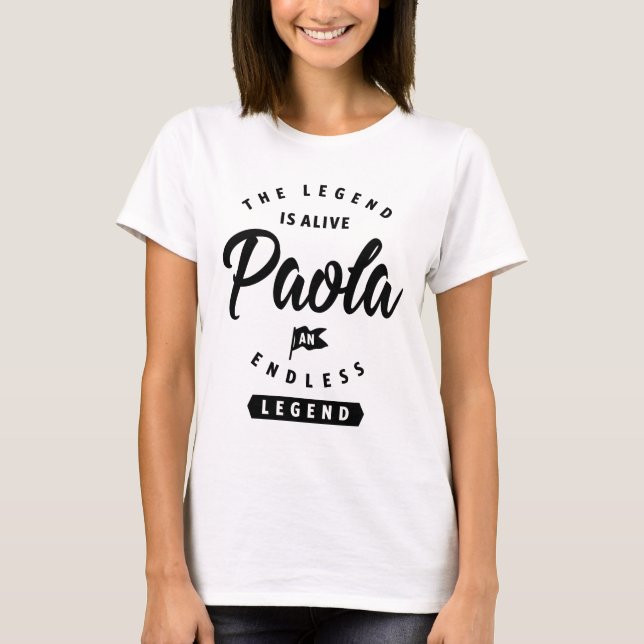Paola Personlig Namn Birthday Gift T Shirt (Framsida)