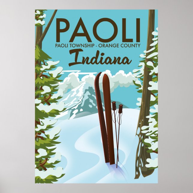 Paoli Orange County Indiana Ski poster (Framsidan)