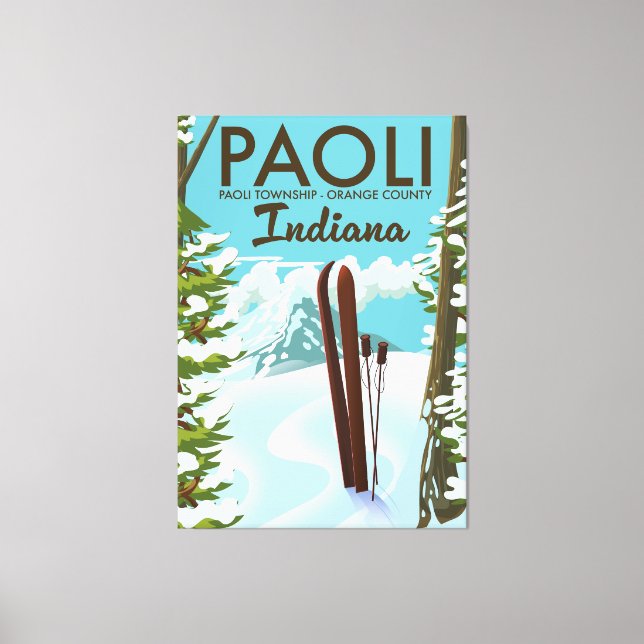 Paoli Orange County Indiana Skidposter Canvastryck (Framsida)