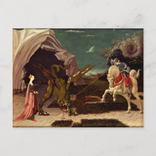 PAOLO UCCELLO - Saint George och Dragon 1470 Vykort