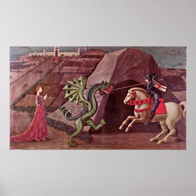 Paolo Uccello - St George och Dragon Poster (Framsidan)