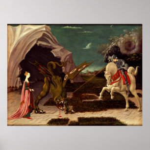 PAOLO UCCELLO - St George och draken 1470 Poster