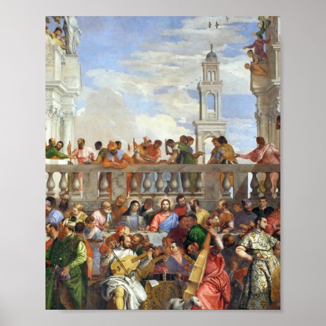 Paolo Veronese - Bröllop vid Cana 1563 Poster (Framsidan)