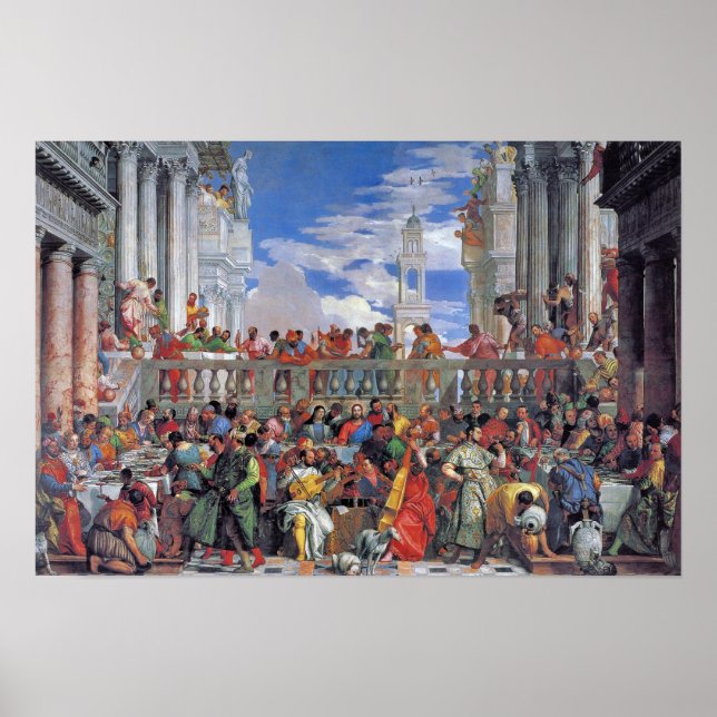 Paolo Veronese - Bröllop vid Cana Poster (Framsidan)
