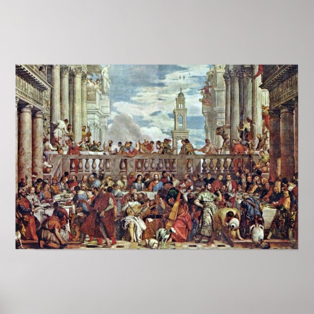 Paolo Veronese - Bröllop vid Cana Poster (Framsidan)
