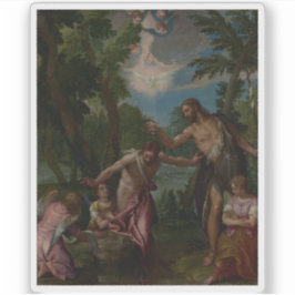 Paolo Veronese - Kristi baptism Klistermärken