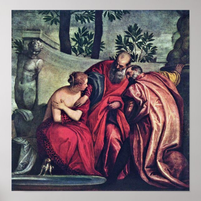 Paolo Veronese - Susanna och Elders Poster (Framsidan)