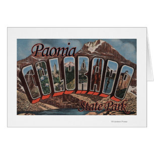 Paonia delstatspark, Colorado - stor brevplats Hälsningskort