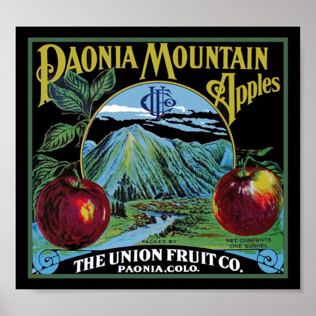 Paonia Moountain Apples Colorado Poster (Framsidan)